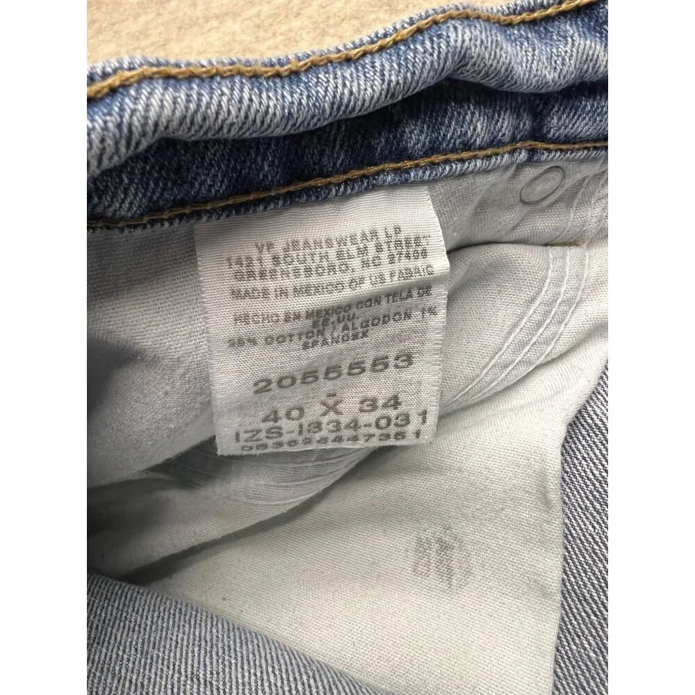 Lee Relaxed Fit Medium Wash Men's Denim Jeans 40 X 34 - Picture 7 of 10